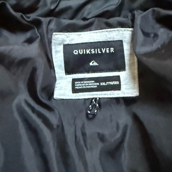 XXL Quiksilver Quilted Puffer Jacket - Black - Picture 4 of 4
